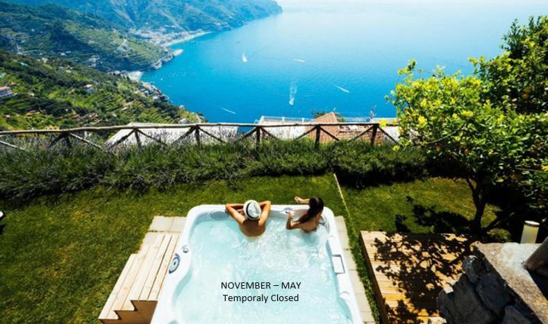 Sea View Villa In Ravello With Lemon Pergola, Gardens And Jacuzzi - Ideal For Elopements Zewnętrze zdjęcie