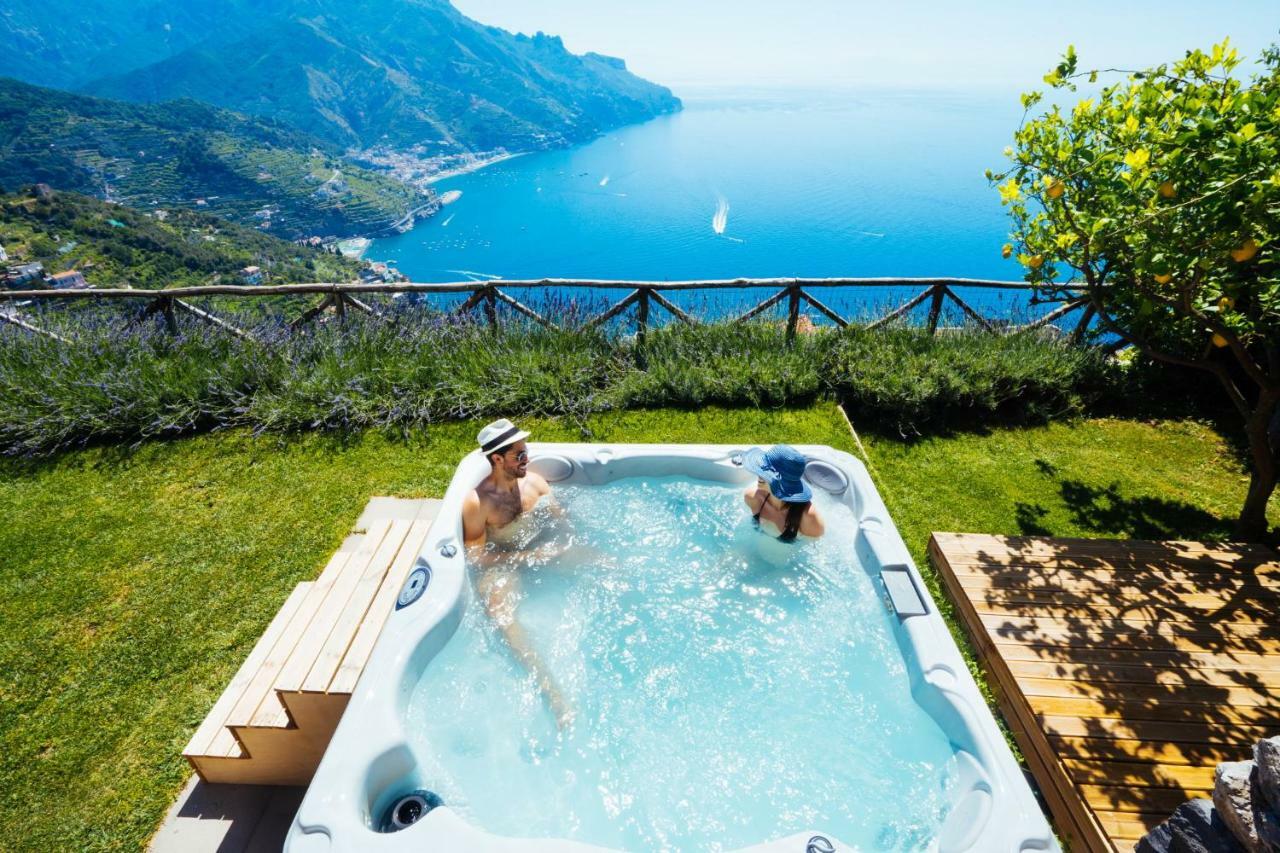 Sea View Villa In Ravello With Lemon Pergola, Gardens And Jacuzzi - Ideal For Elopements Zewnętrze zdjęcie