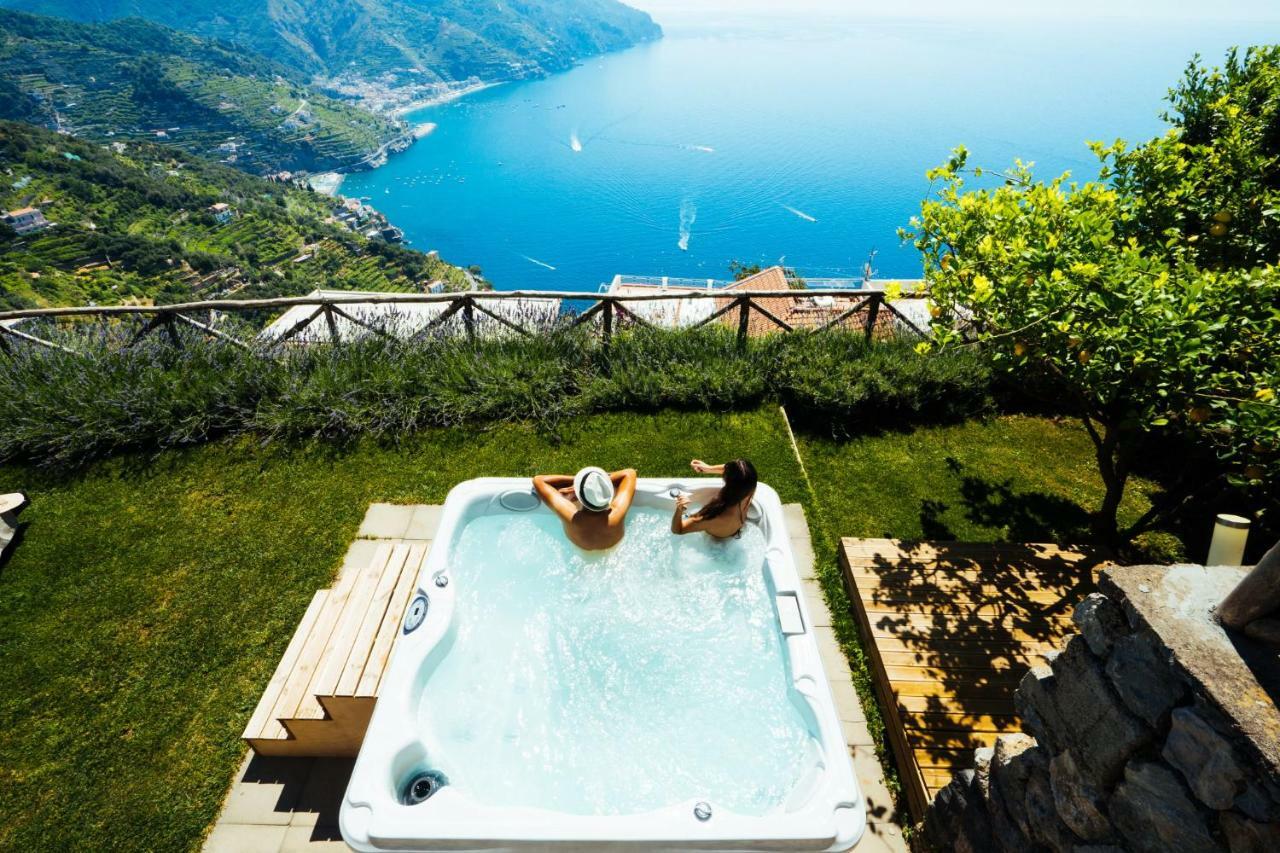 Sea View Villa In Ravello With Lemon Pergola, Gardens And Jacuzzi - Ideal For Elopements Zewnętrze zdjęcie